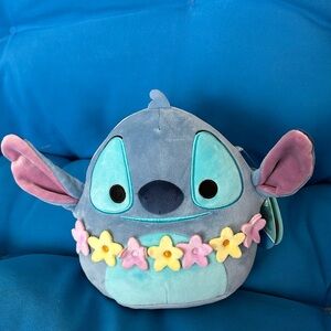 Original SquishMallows Stitch With Flowers Size 7 “ Inch Disney NWTS